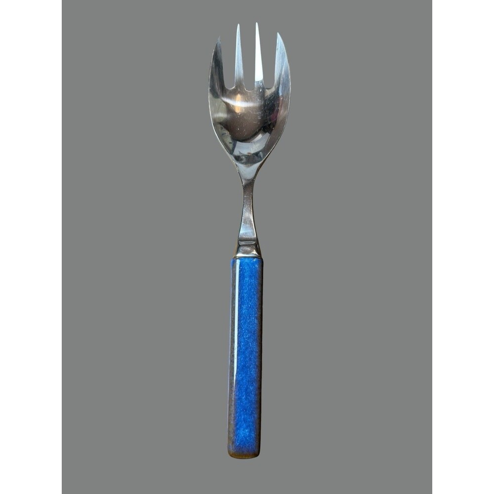 Denby England Salad Serving Fork Silverware Touchstone Blue Sapphire Replacement